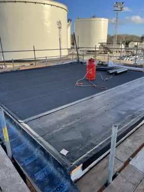 Click Here To Enlarge This Photo Of Industrial Felt Roof - Oil Terminal