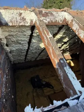 Click Here To Enlarge This Photo Of Spray Foam Insulation Removal Two Gates