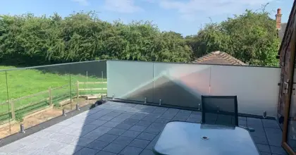 Garage with Balcony